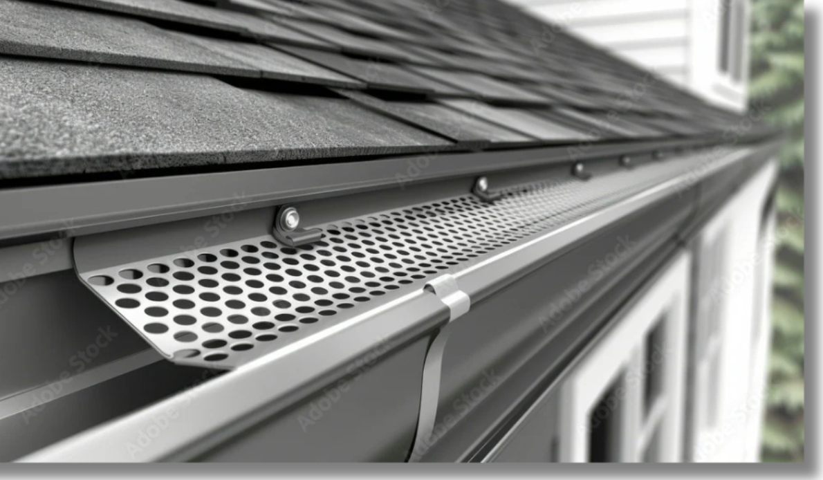 Gutter guard leaf protection installation in Hampden Maine