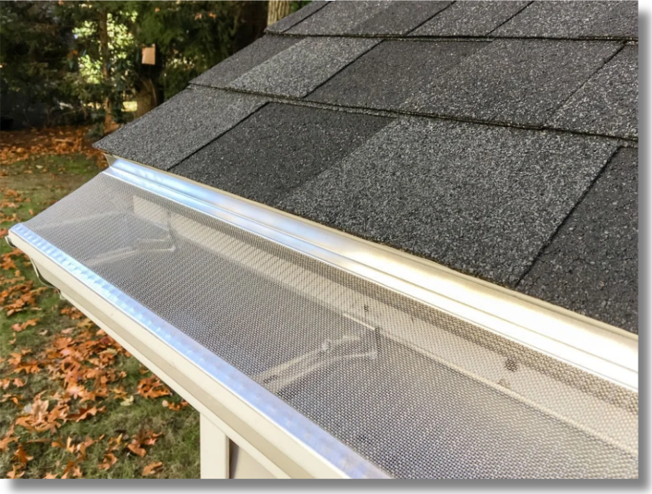 Gutter guard leaf protection system installed in Central Maine